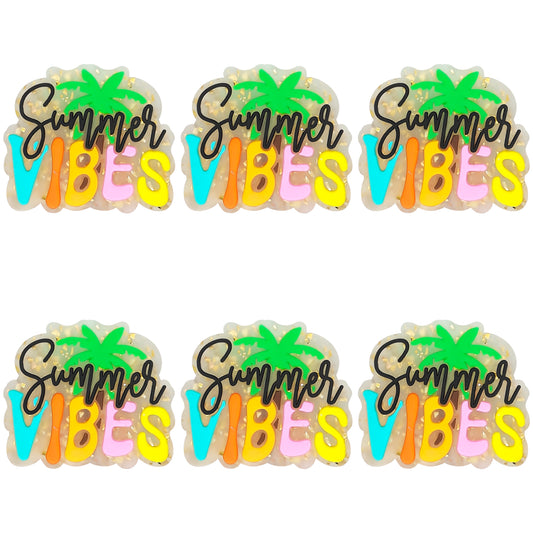 Summer Vibes Gold Flake Focal