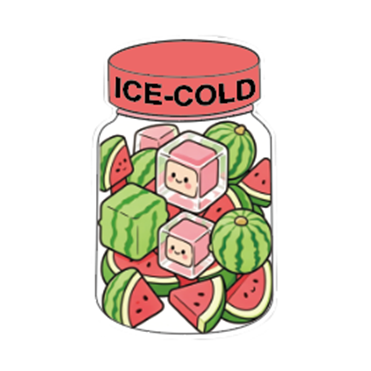 Summer Watermelon Jar Print Focal