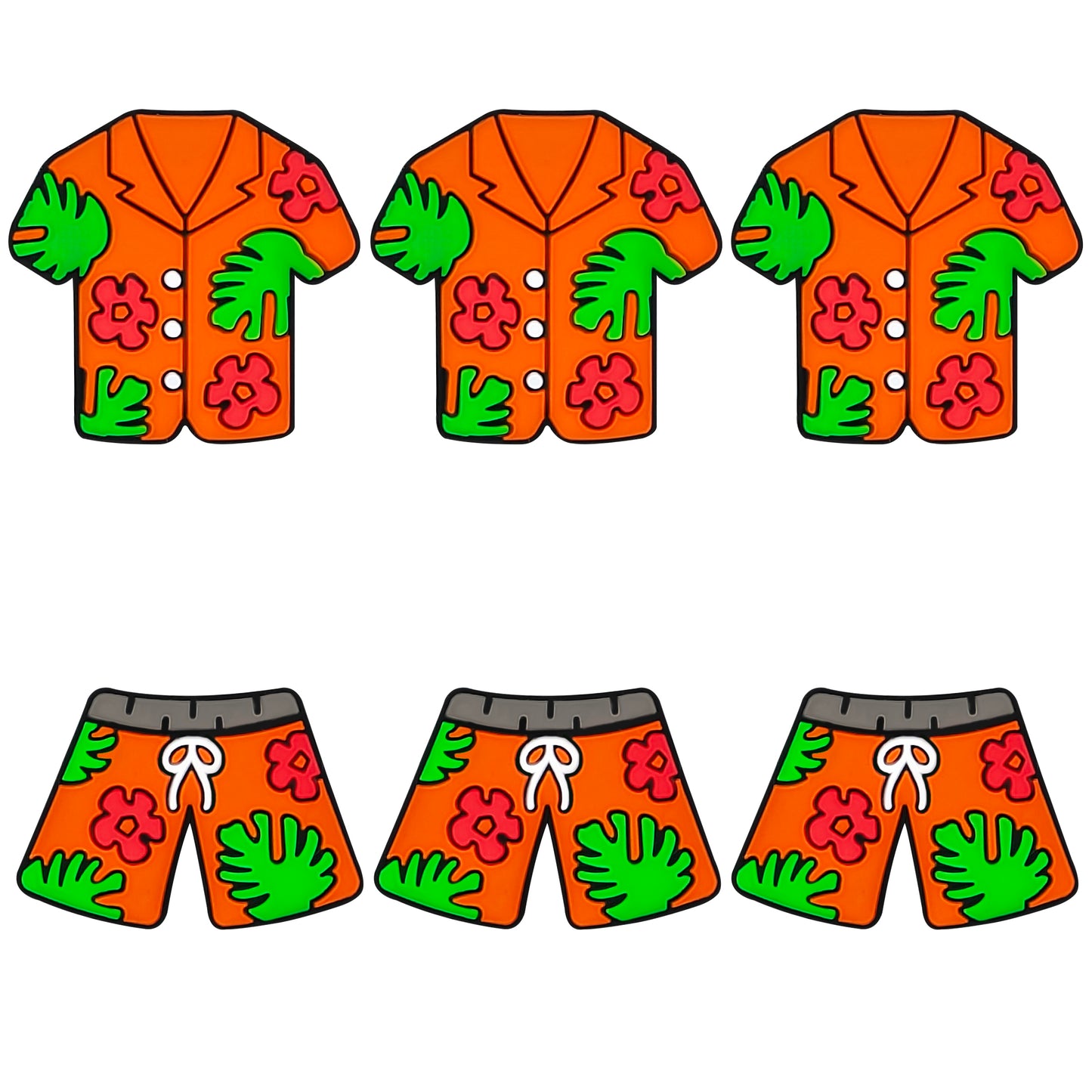 Tropical Floral Hawaiian Shirt/Shorts Focal