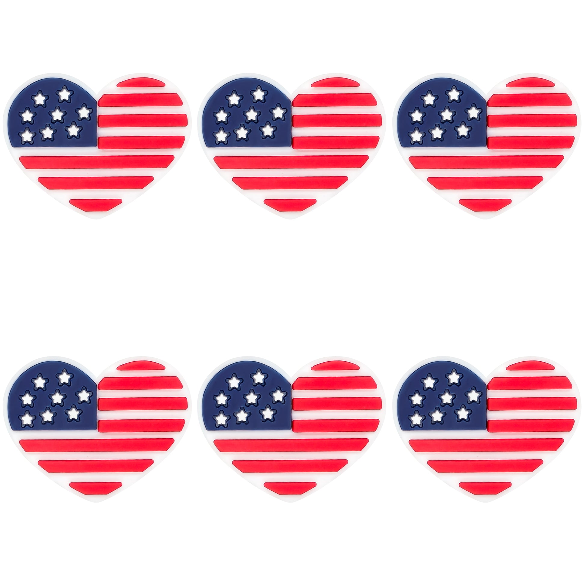 USA Flag Heart Focal