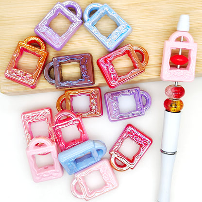 UV Acrylic Focal Frame Beads,Pen Beads,Acrylic Beads