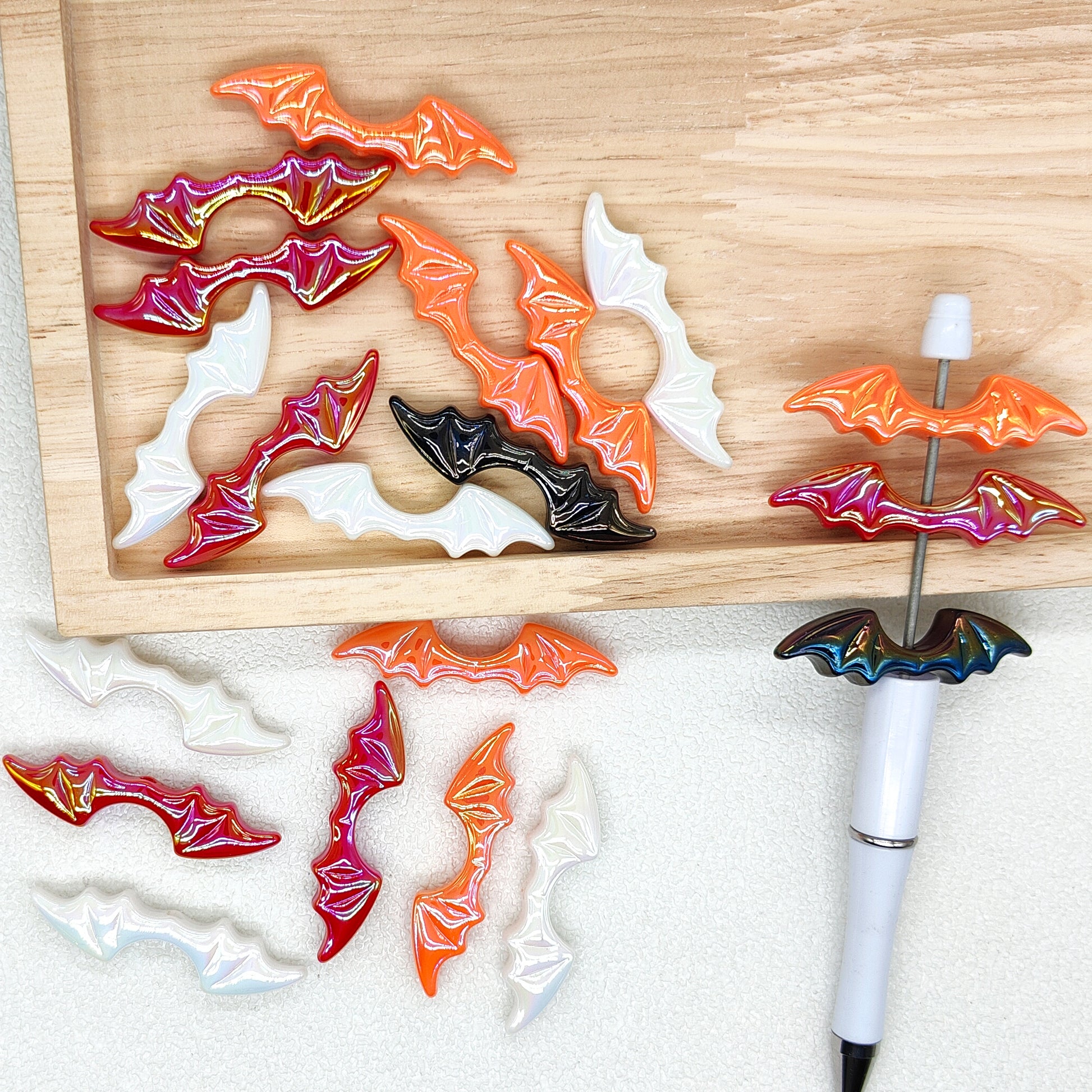 UV Bat Wing Halloween Acrylic Beads,Beads for Jewelry