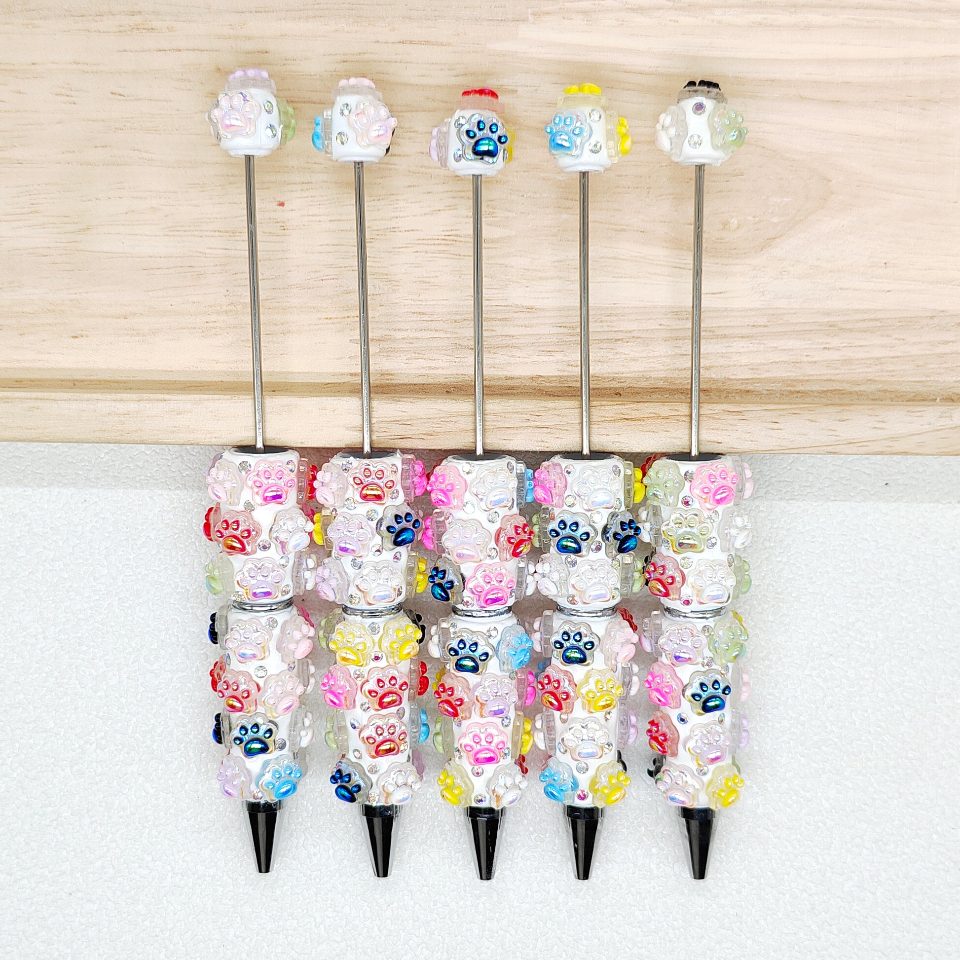 UV Colorful Paw Fancy Polymer Clay Beadable Pen,Beadable Blank