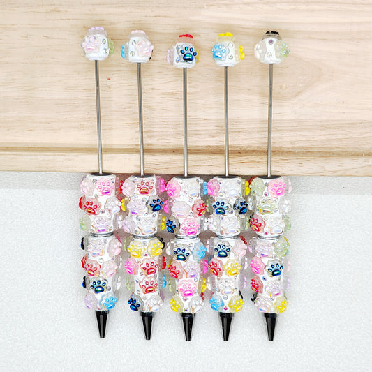 UV Colorful Paw Fancy Polymer Clay Beadable Pen,Beadable Blank