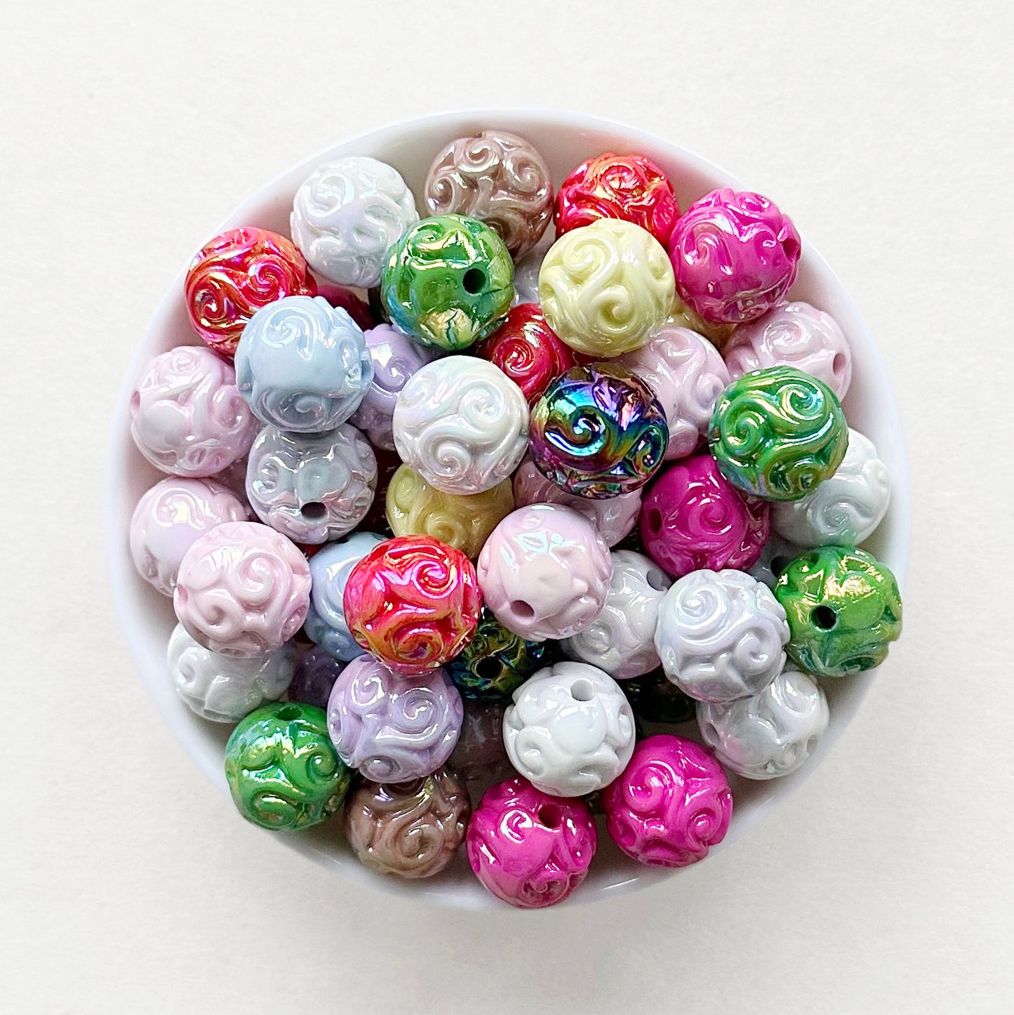 UV Spiral 16mm Acrylic Beads for Beadable Pen