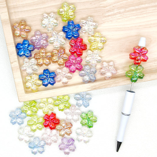 UV Transparent Flower Shape Acrylic Bead,Pen Craft DIY