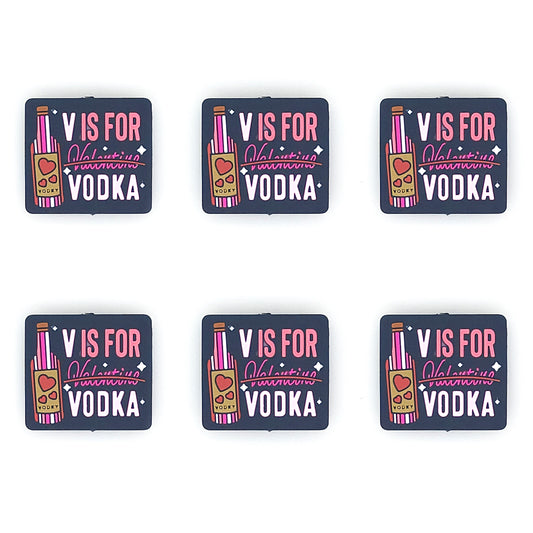 V Is For Valentine Vodka Silicone Focal Beads