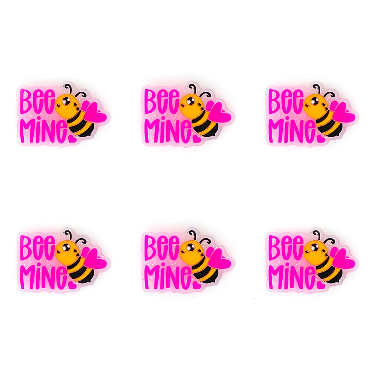 Valentine Bee Mine Silicone Focal Bead