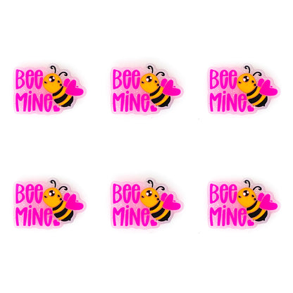 Valentine Bee Mine Silicone Focal Bead