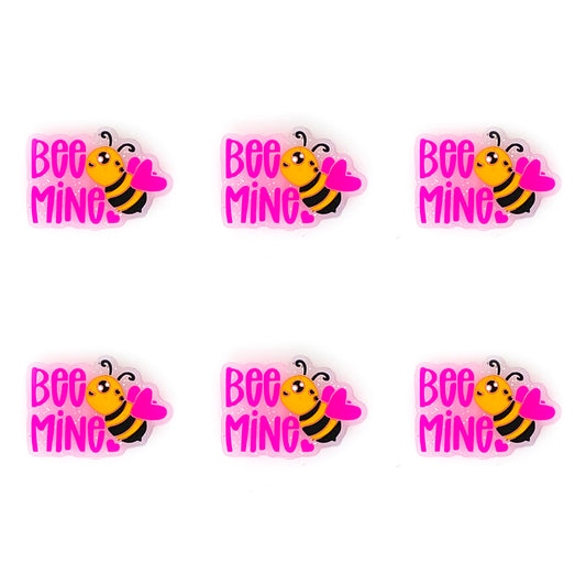 Valentine Bee Mine Silicone Focal Bead