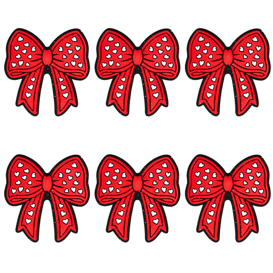 Valentines Day Bow Glitter Focal