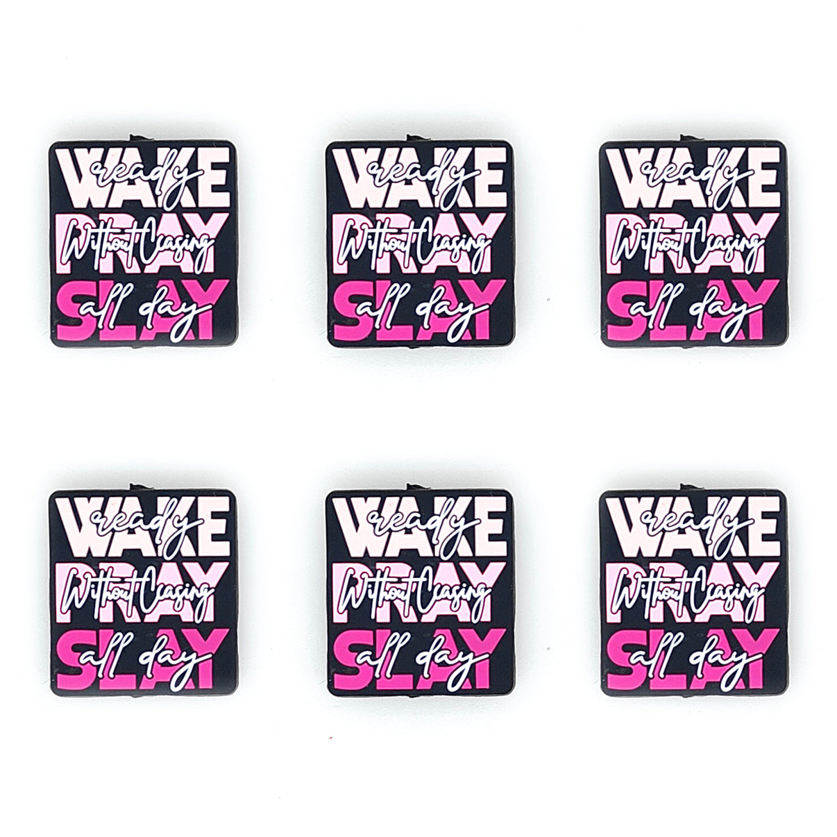 Wake Pray Slay Focal Beads