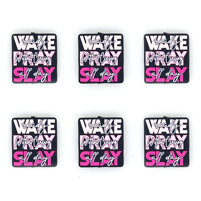 Wake Pray Slay Focal Beads