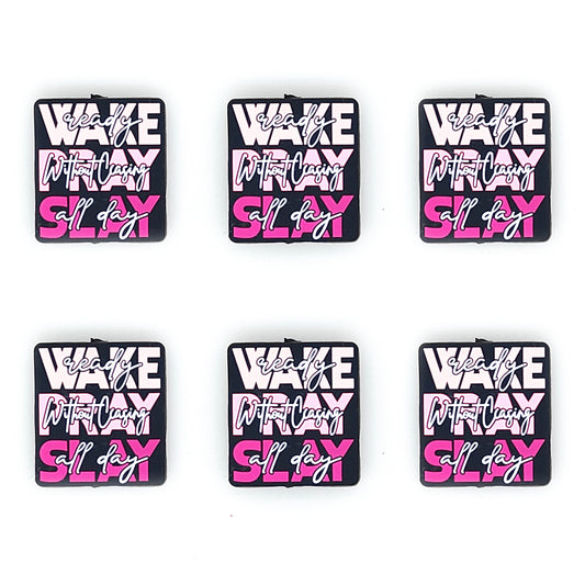Wake Pray Slay Focal Beads