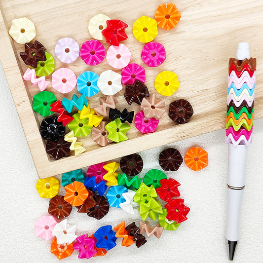 Wavy Spacer Acrylic Beads,Loose Beads