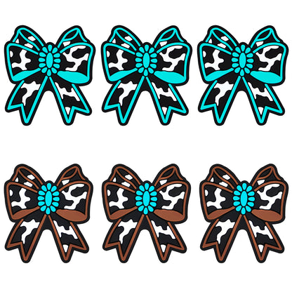 Western Turquoise Cow Bow Focal