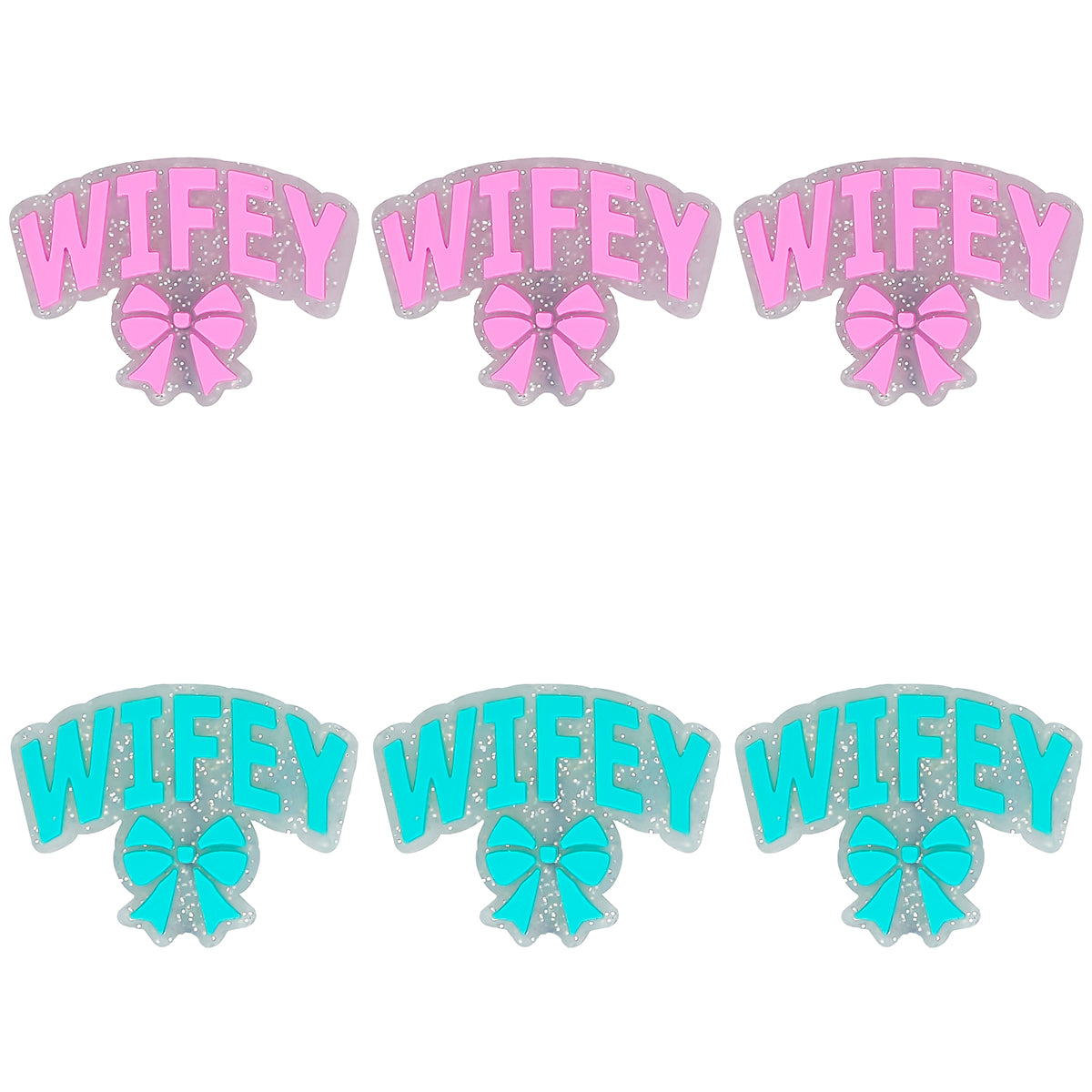 Wifey Glitter Bow Focal