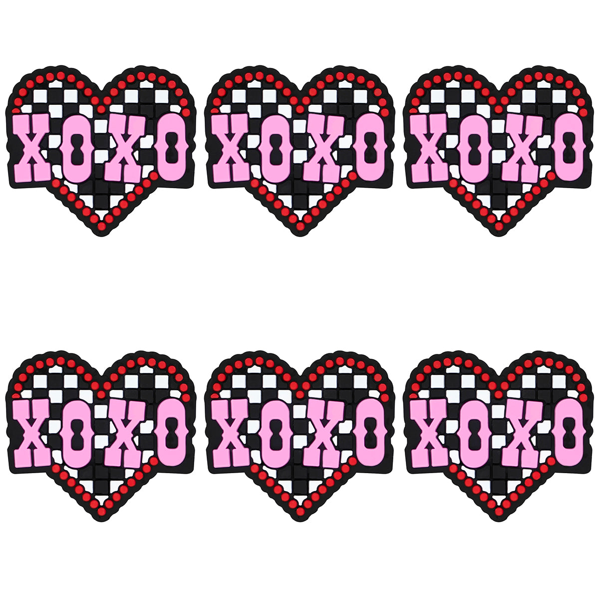 XOXO Checkered Heart Focal