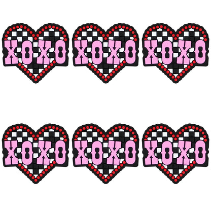 XOXO Checkered Heart Focal