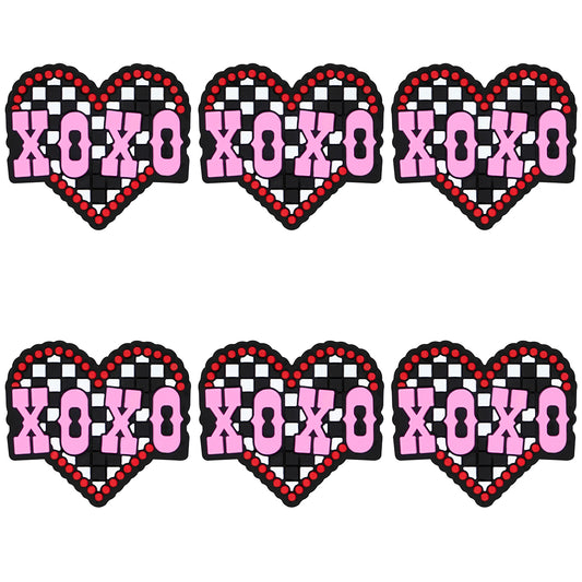 XOXO Checkered Heart Focal