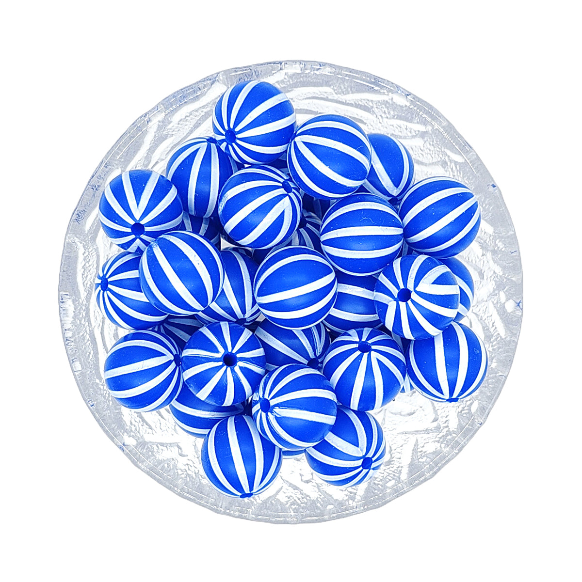 15mm Round Balloon Print Silicone Beads