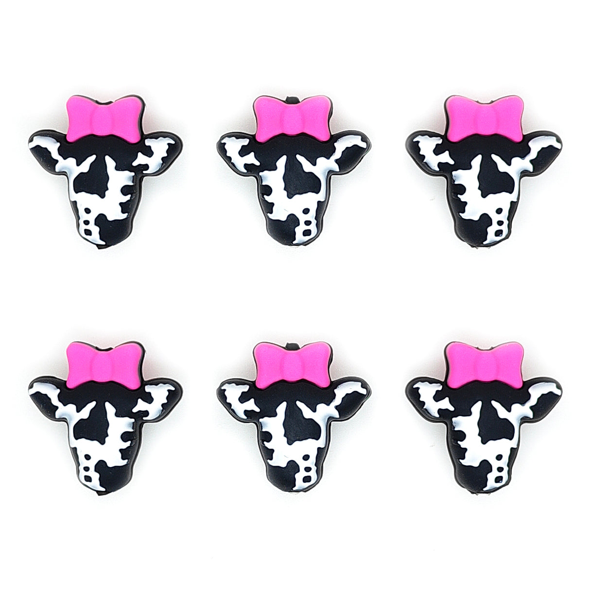 3D Bowknot Cow Head Focal