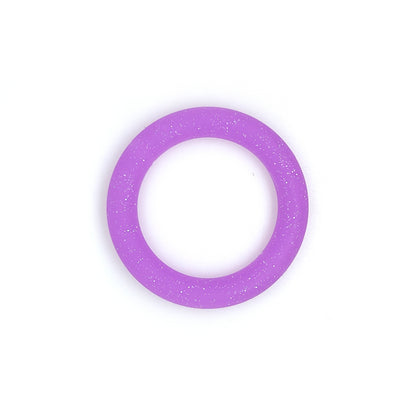 65mm Glitter Silicone Ring Loop with 2 holes