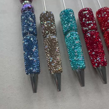 Fancy Bling Rhinestone Pave Polymer Clay Beadable Pens Blank