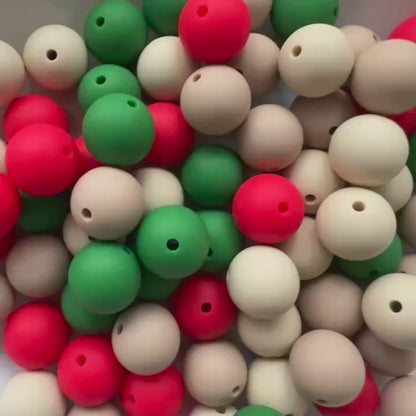 Assorted Christmas Silicone Beads Mix