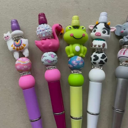 5Pcs Cute Animal DIY Beadable Pen Kit