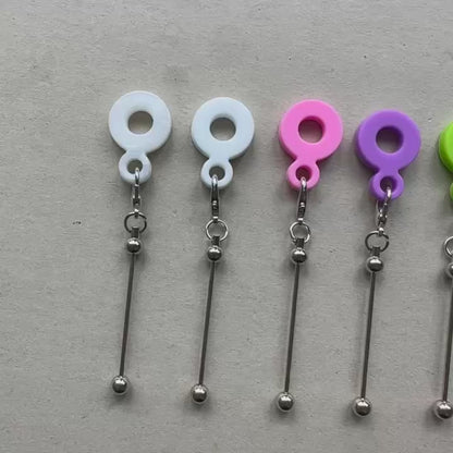 Beadable Straw Charm Blank DIY Tumbler Charm