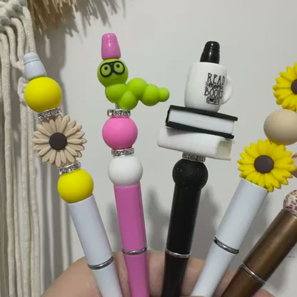 5 Sets Book Sunflower Beadable Pen DIY Kit