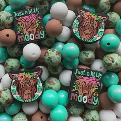 Assorted Highland Cow Silicone Beads Mixed Pack