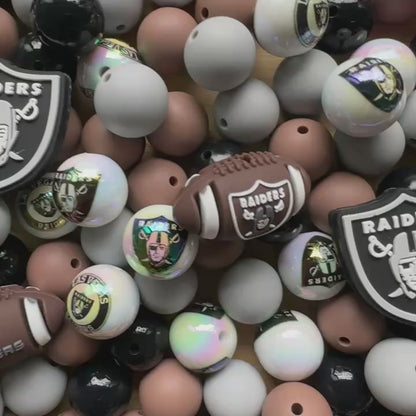 48Pcs Assorted Football Team Mixed Beads Pack