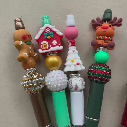 5 Pcs DIY Beadable Pen Christmas Gift Set