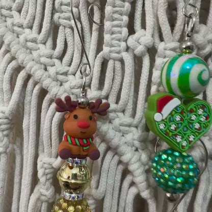 5 Sets DIY Beaded Christmas Tree Hook Kit,Ornament Hook Beadable