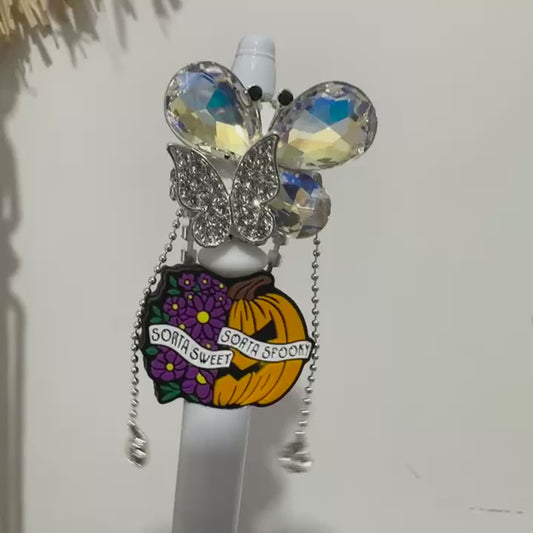 Fancy Crystal Butterfly Dangle Beads