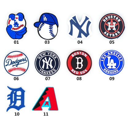 Baseball Team Focal Silicone Beads