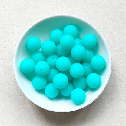 12/15mm Green Luminous Silicone Beads - Round - #100