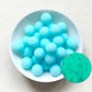 12/15mm Blue Luminous Silicone Beads - Round - #101