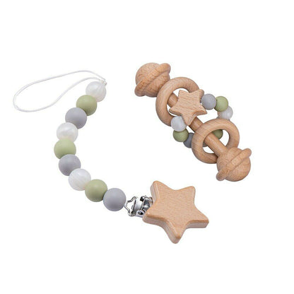 Baby Teether Toy Set Rattle Pacifier Chain Clip