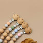 Pram Toy Baby Teething Pacifier Clip Bracelets Set