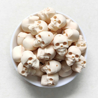 Halloween Skull Silicone Beads - 20*20*15.2mm
