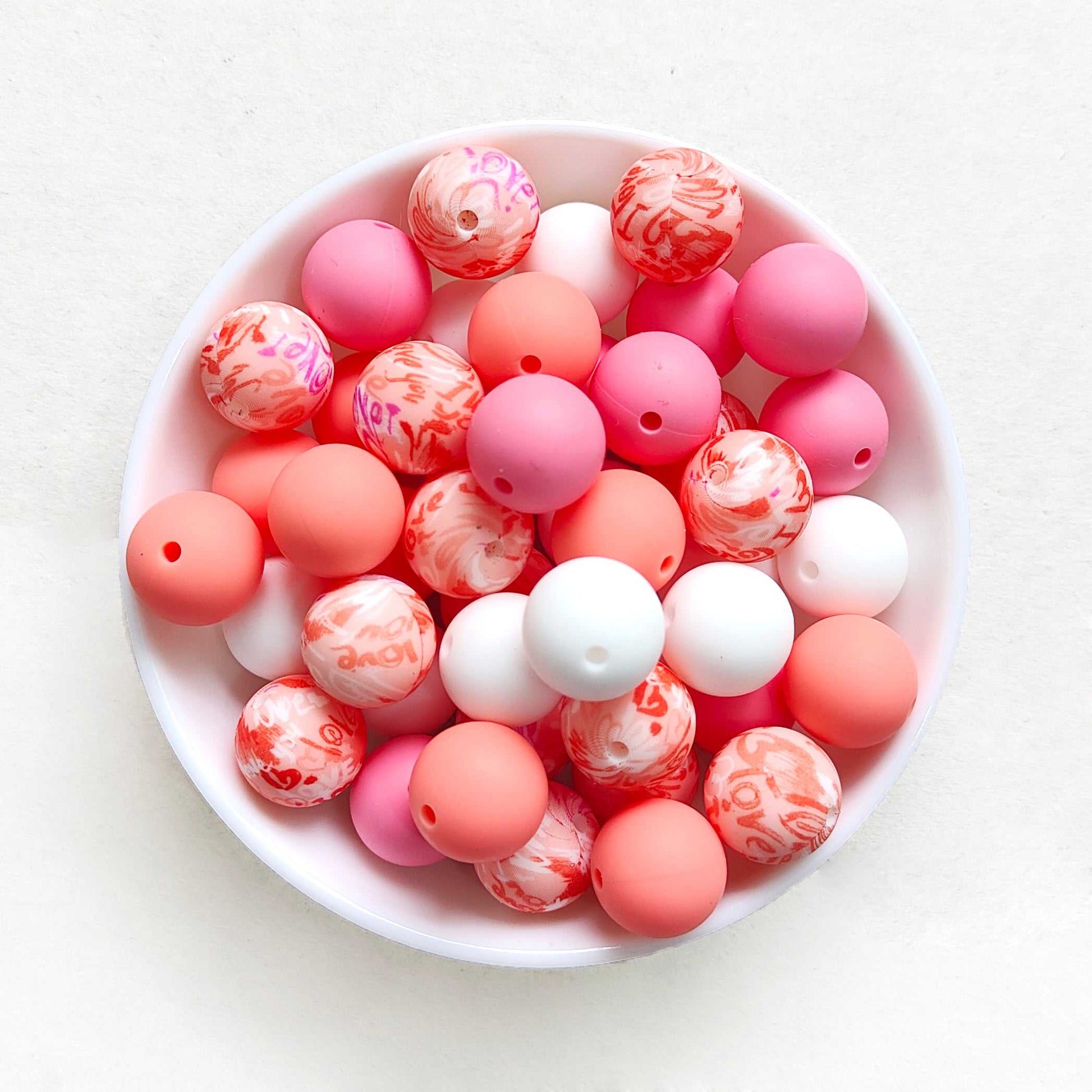 12/15mm Mix 4 Colors Round Silicone Beads