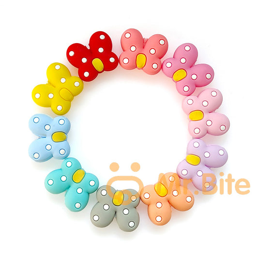 10-100Pcs Mix Color Butterfly Silicone Beads
