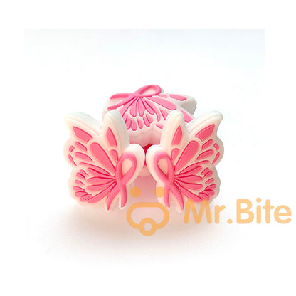 5-50Pcs Butterfly Ribbon Breast Cancer Awareness Focal