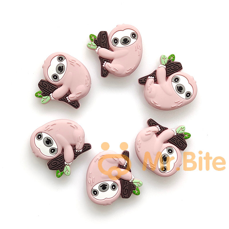 Dusty Rose Highland Cow Silicone Beads Cow Silicone Beads 