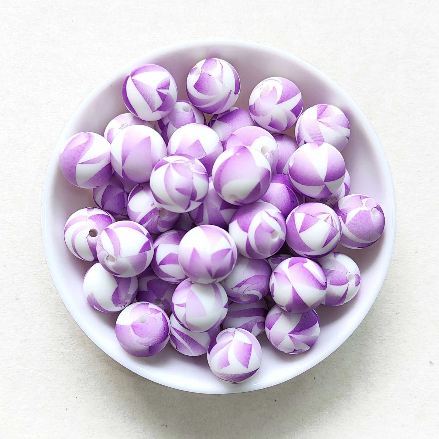 12/15mm Purple Dreamland Silicone Beads - Round - #130