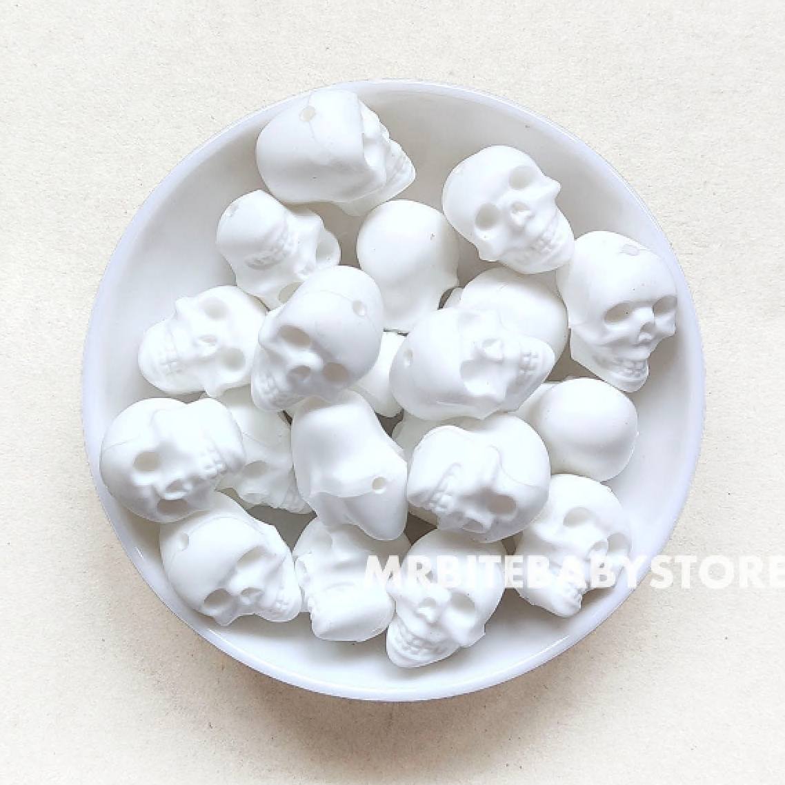 Halloween Skull Silicone Beads - 20*20*15.2mm