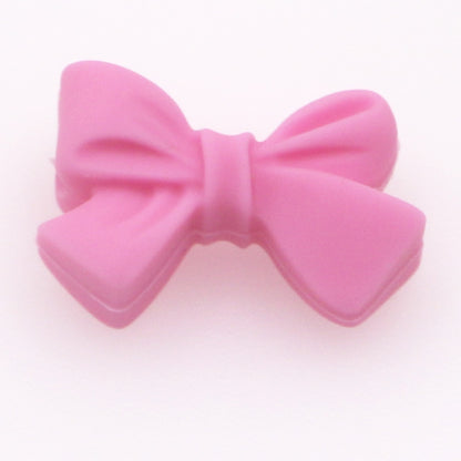 Bowknot Silicone Beads 28x20mm
